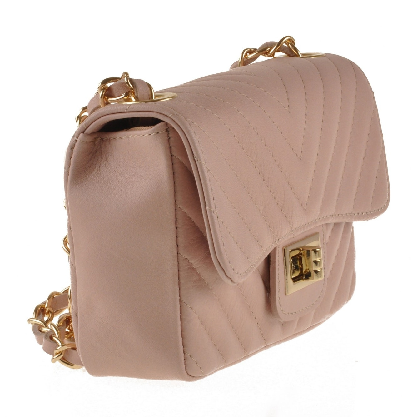 Borse Donna colore Rosa-in pelle Made in Italy 20X13X5cm