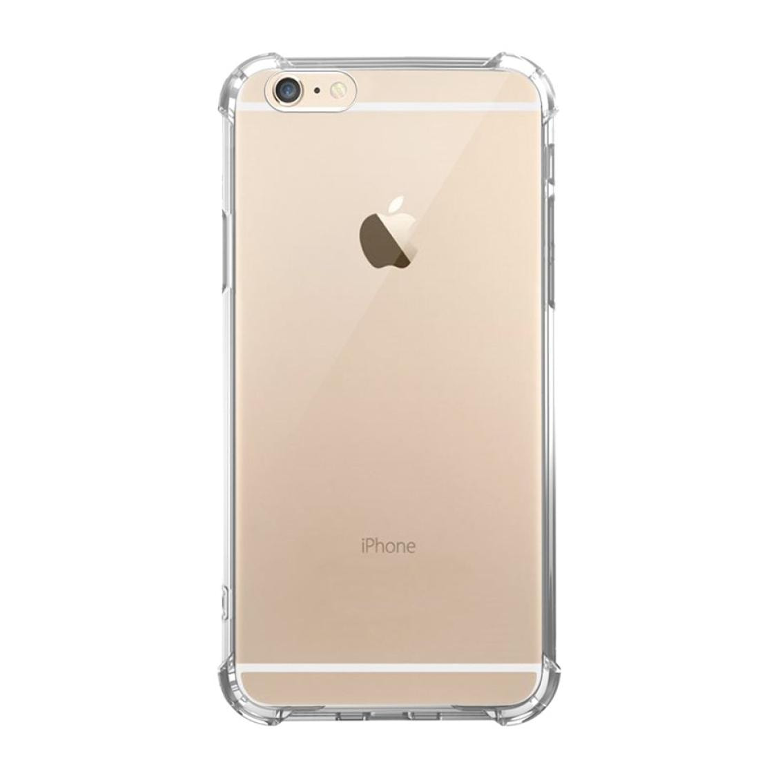 Coque iPhone 6/6S anti-choc transparente et vitre de protection en verre transparente