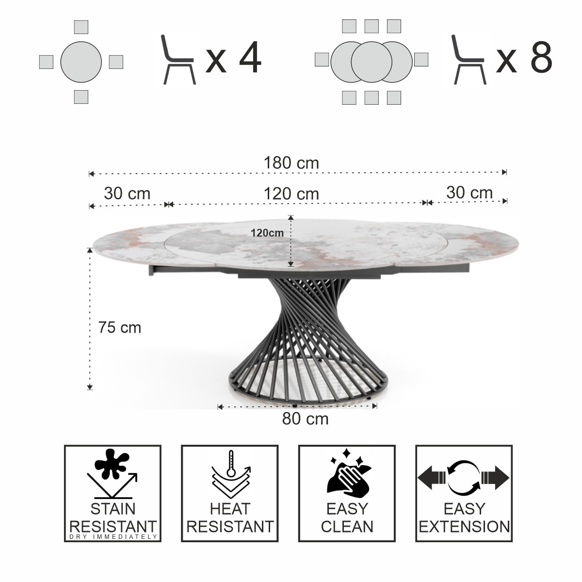 Tomasucci Table extensible JORUM 2