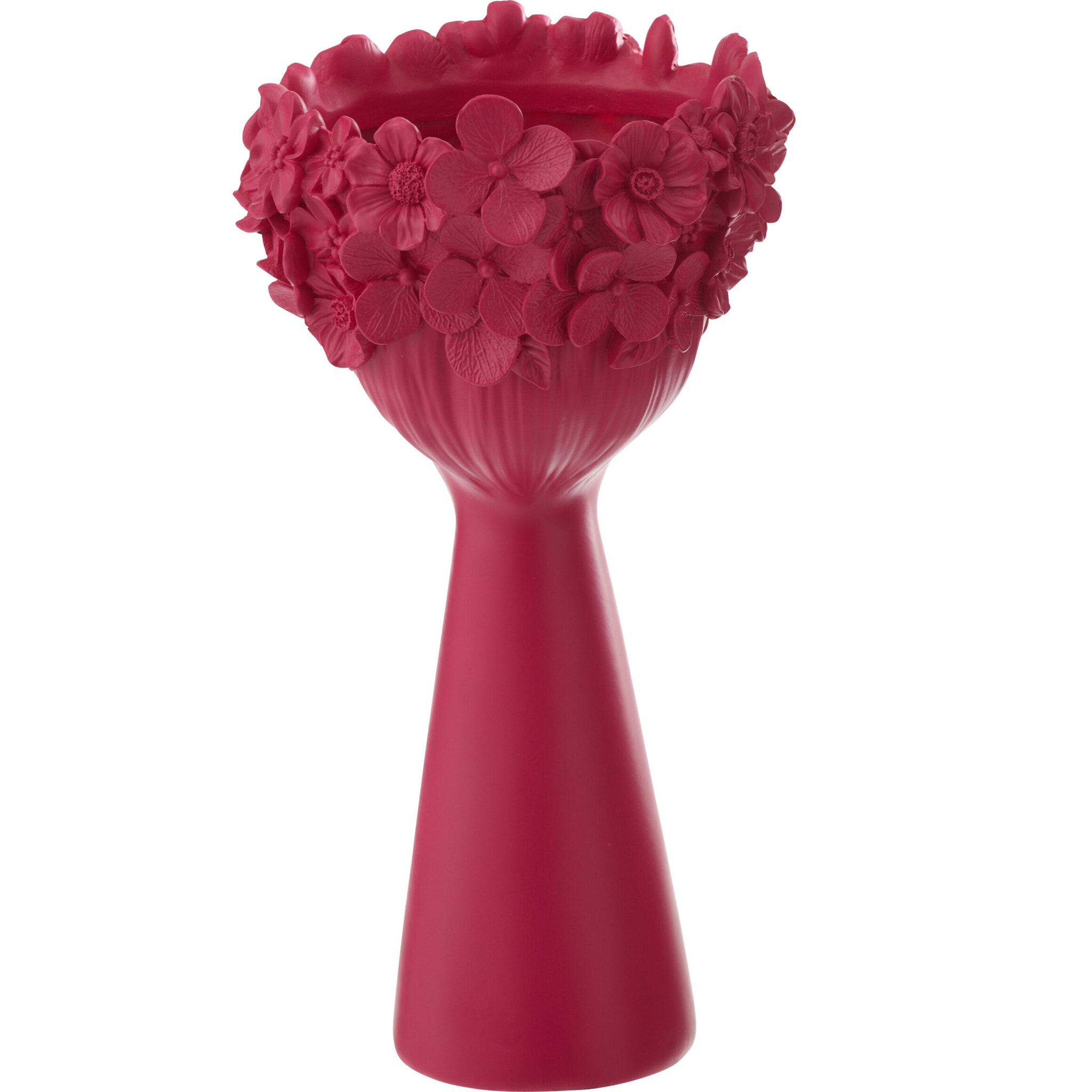 J-Line Cache-Pot Tête - polyrésine - fuchsia - large