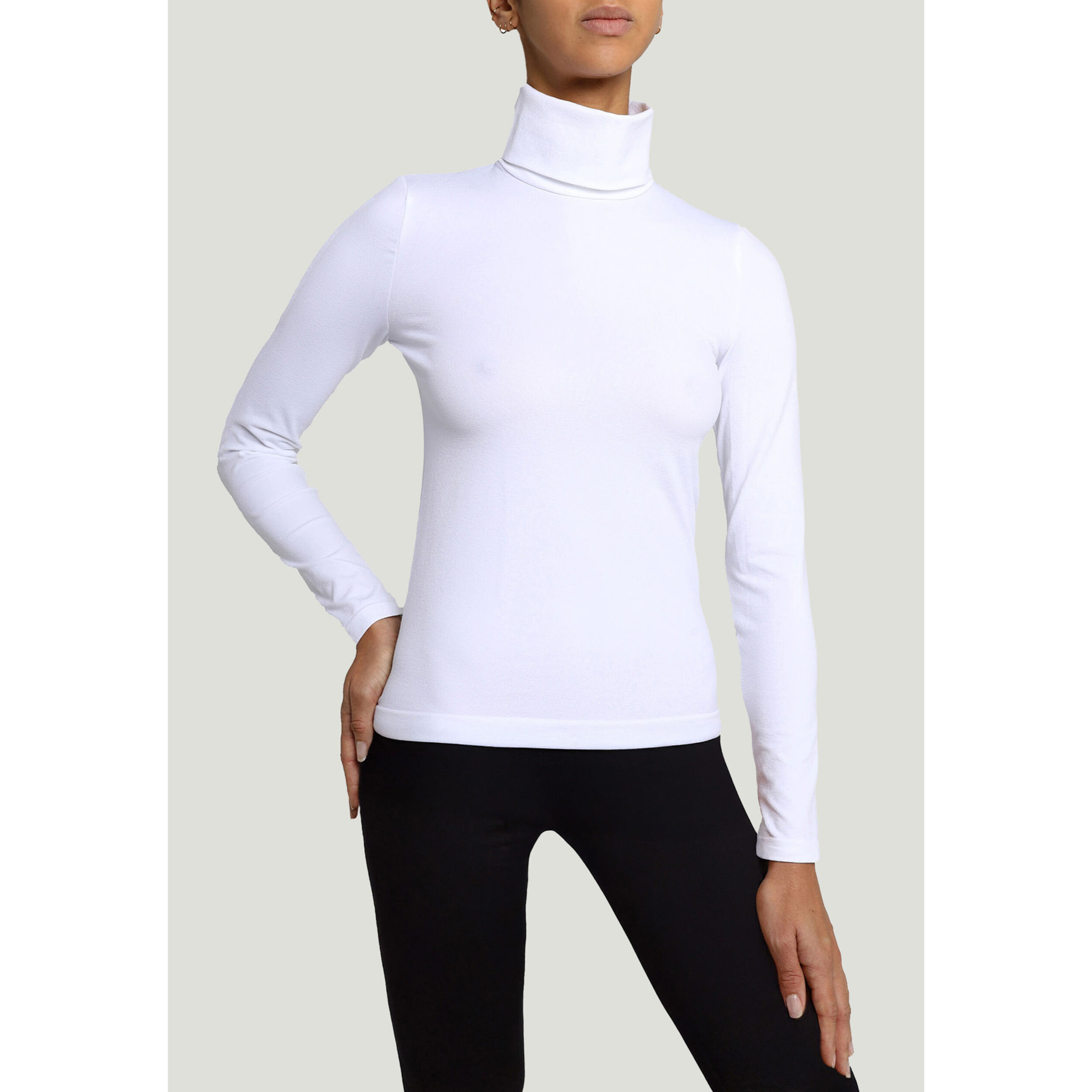 Top a maniche lunghe a collo alto Turtleneck Top Long Sleeves