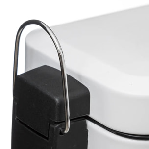 Poubelle rectangulaire soft close inox 5L blanc