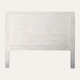 Tête de lit Oblak -bois massif d'araucaria-couleur blanc shabby 162 x 130 x 5 cm