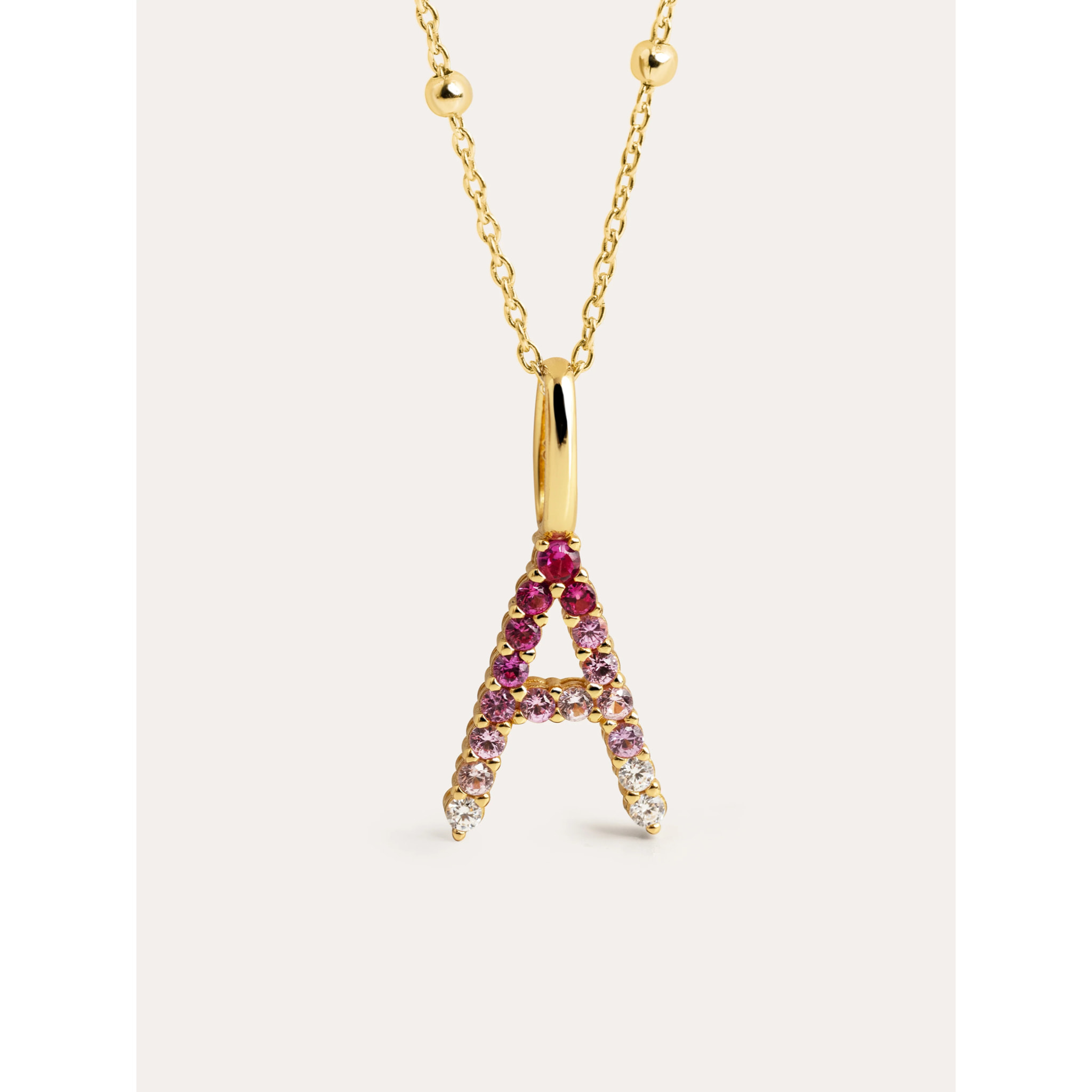 Charm Letter Spark Sakura - A Argento Placcato Oro