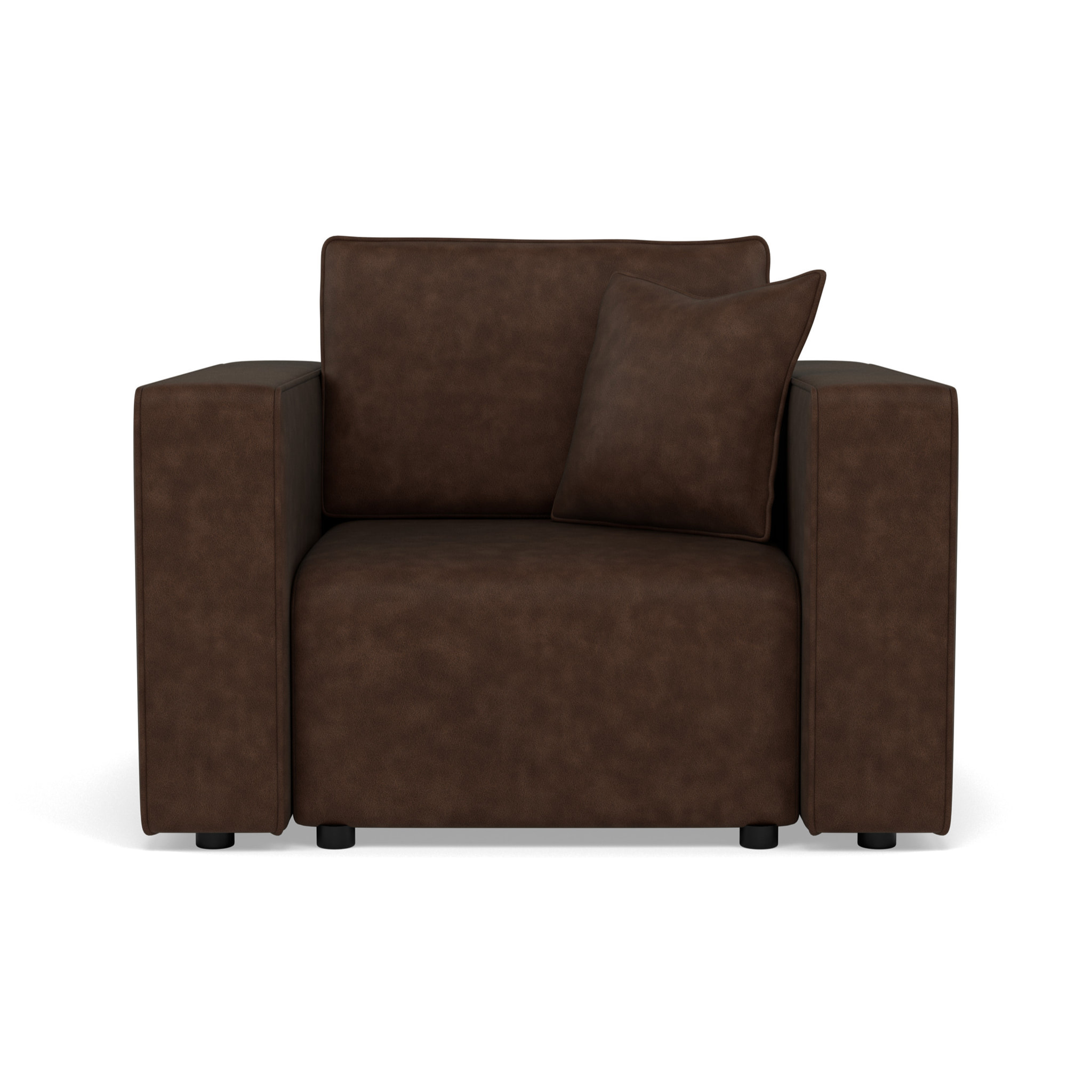 Topaze - fauteuil en simili - Marron