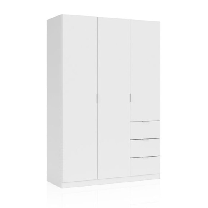 Armario Magan 3 puertas y 3 cajones Blanco