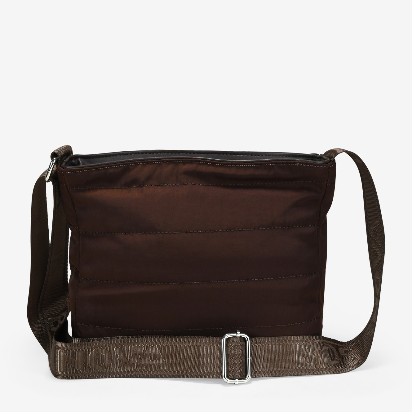 Bolso bandolera marrón con cremallera