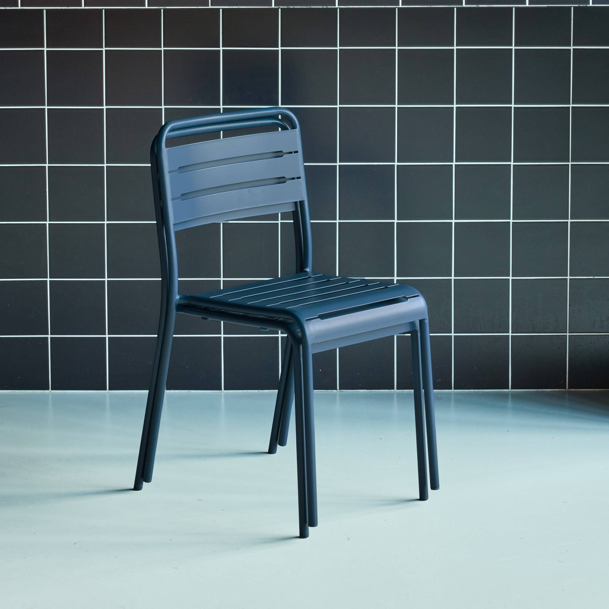 Chaise de jardin acier (lot de 2) AMÉLIA