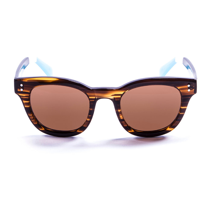 Gafas de sol LENOIR CROISETTE - Marrón / Marrón con patillas azules y blancos