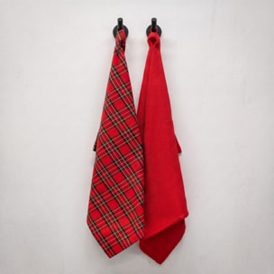 Set strofinacci in cotone - ROSSO