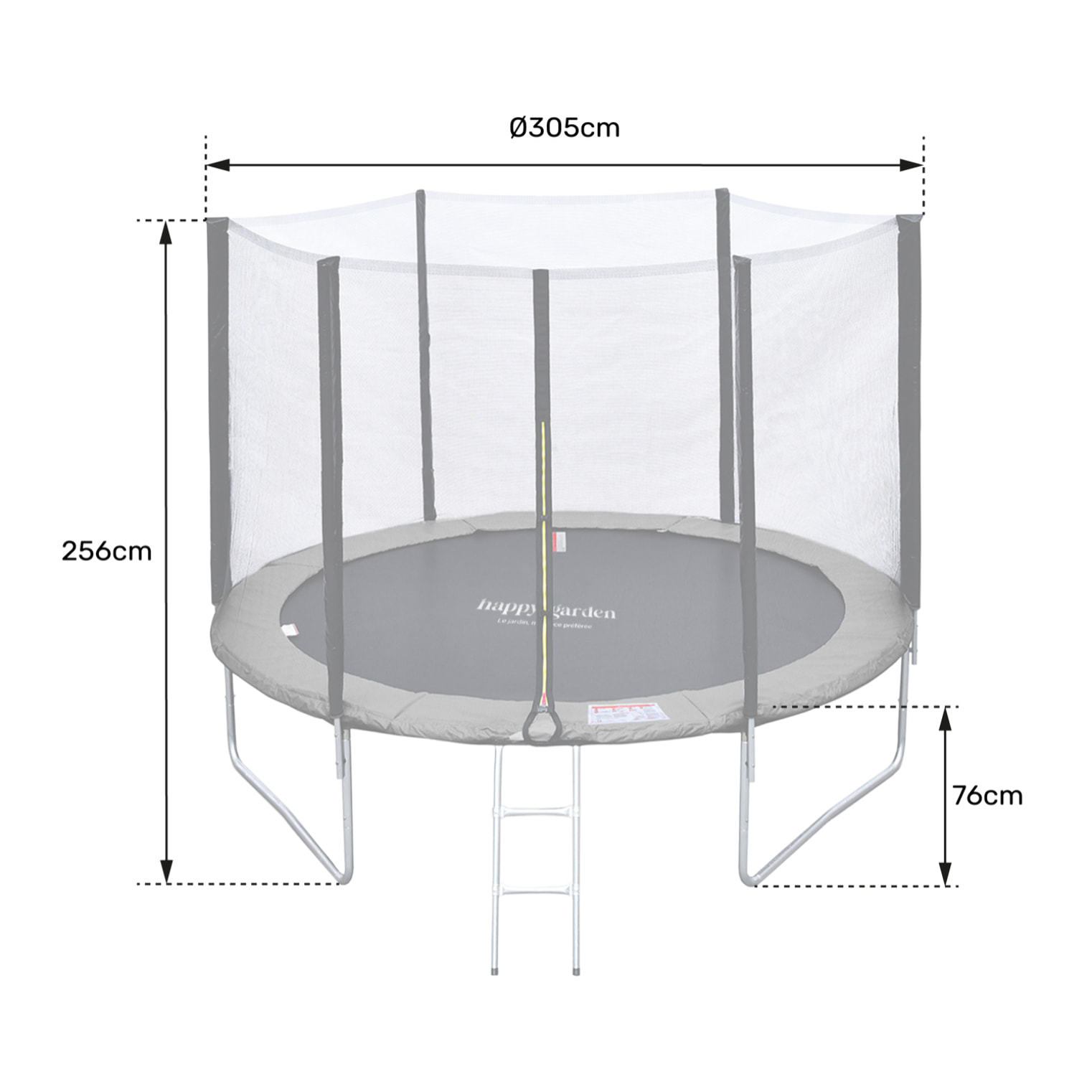 Trampoline réversible avec accessoires -