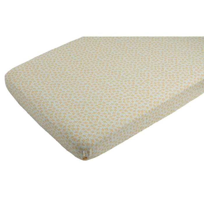 Lot de 2 draps housse bébé en coton bio blanc