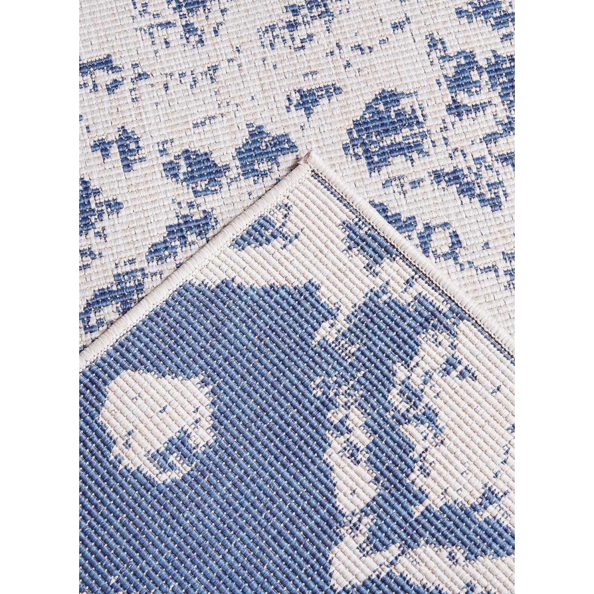 Tapis d'extérieur Reversible Culu bleu et blanc