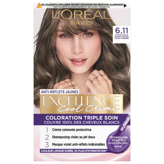 Excellence Cool Crème 6.11 Blond Foncé Ultra Cendré