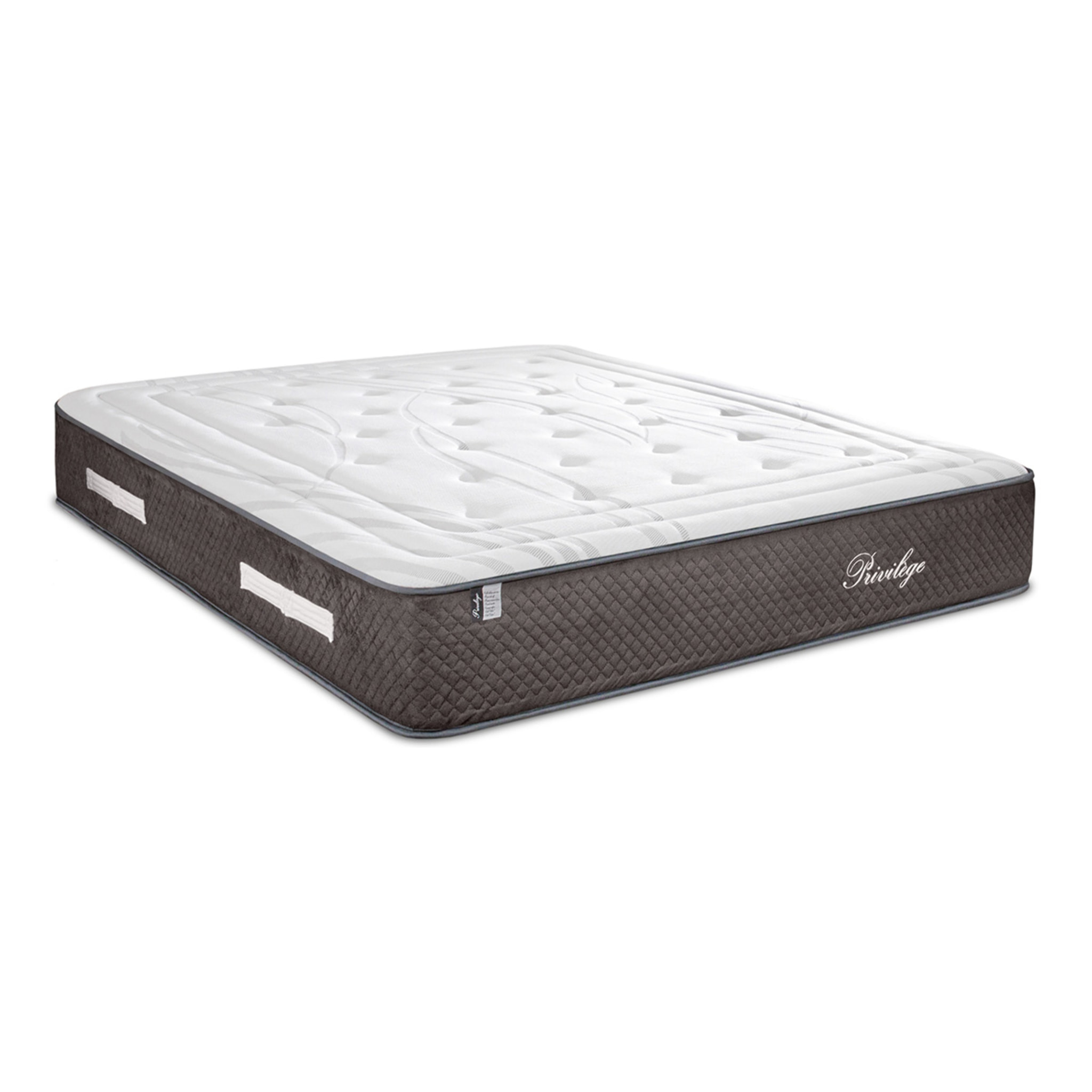Ensemble Matelas Privilège & Sommier KIT15, 30 cm, Ressorts Ensachés & Mémoire de Forme, technologie Tri-Lattes, Soutien Ferme