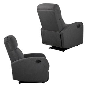 Fauteuil inclinable MAX gris anthracite