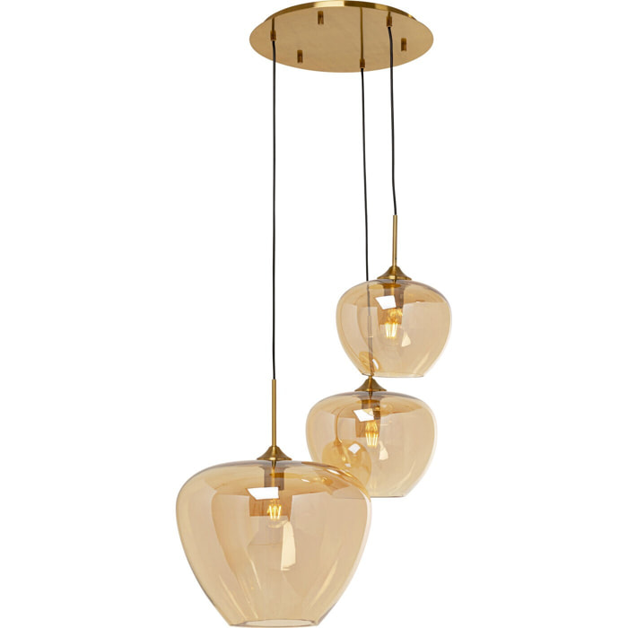 Suspension Sphere 3 ambrée Kare Design