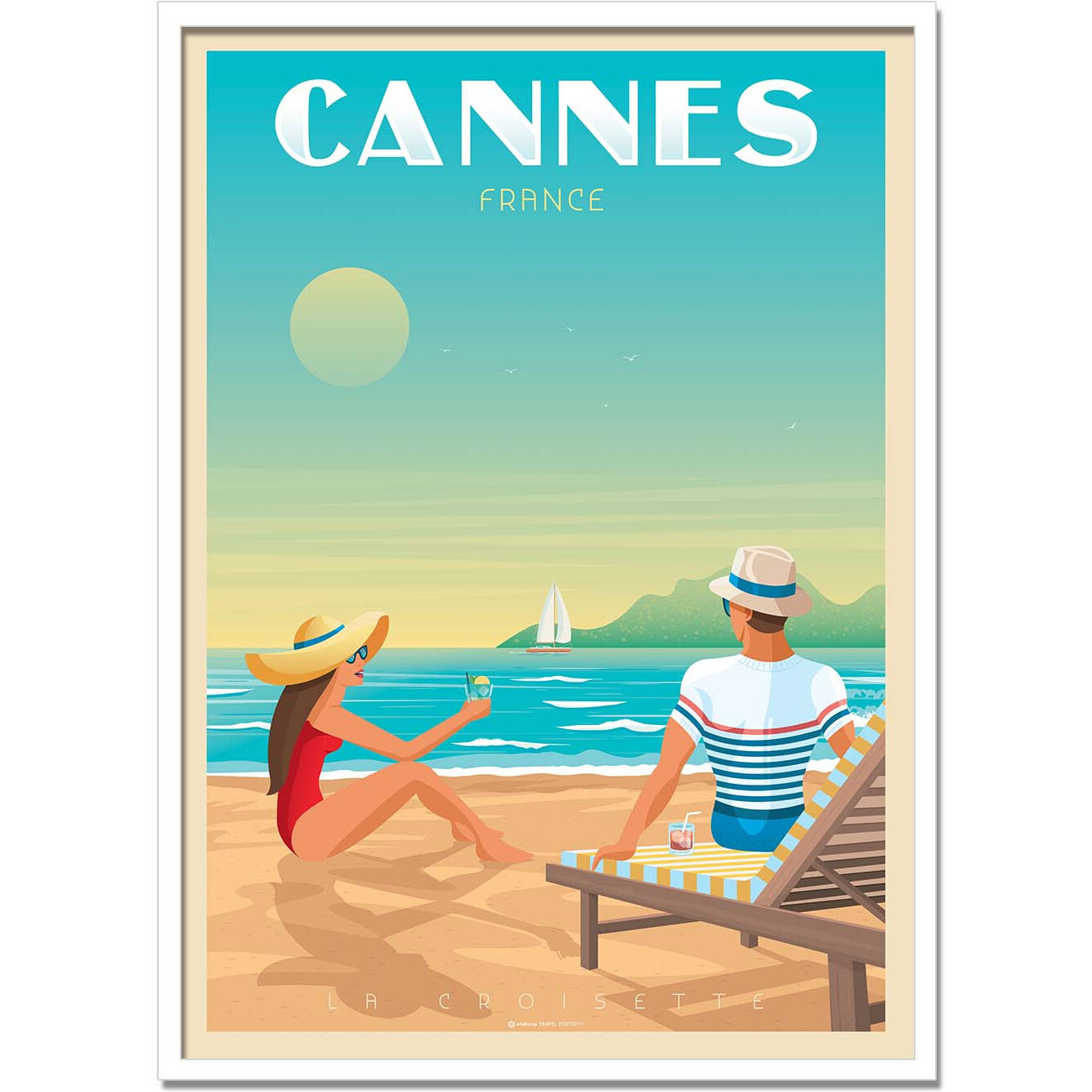 Affiche - Cannes - Olahoop Travel Posters