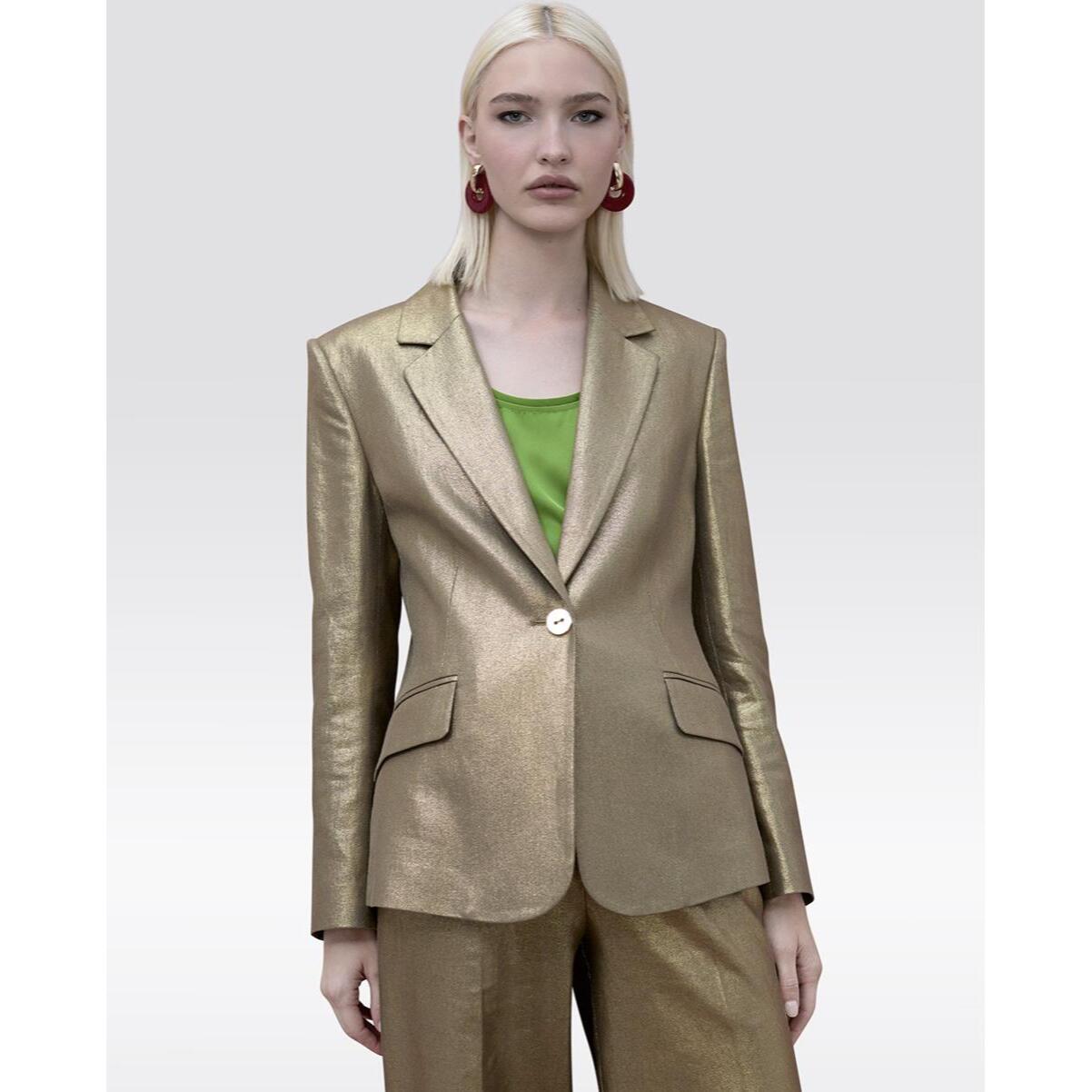 Blazer sartoriale metallizzato