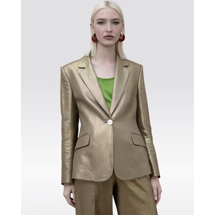 Blazer sartoriale metallizzato