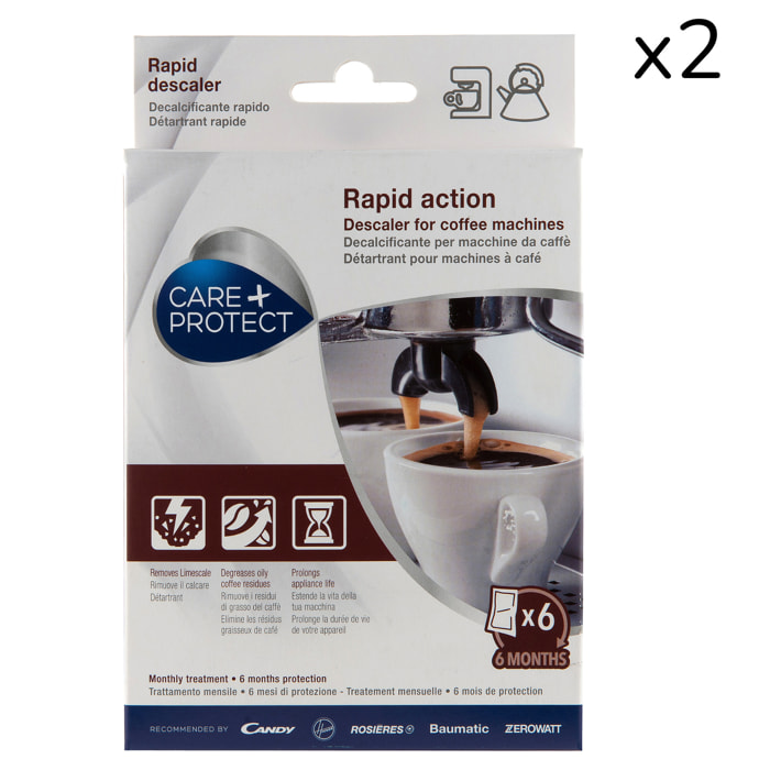 CARE + PROTECT Decalcificante per macchine da caffè - X2 (Da 6 bustine)