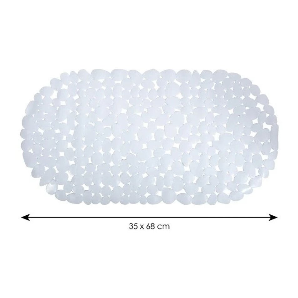 Tapis Fond de baignoire PVC GALETS Blanc MSV