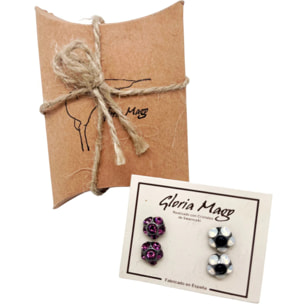 Pack pendientes plata 10µ y cristal Sw surtido Amat