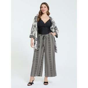 Fiorella Rubino - Pantalones palazzo de punto - Negro
