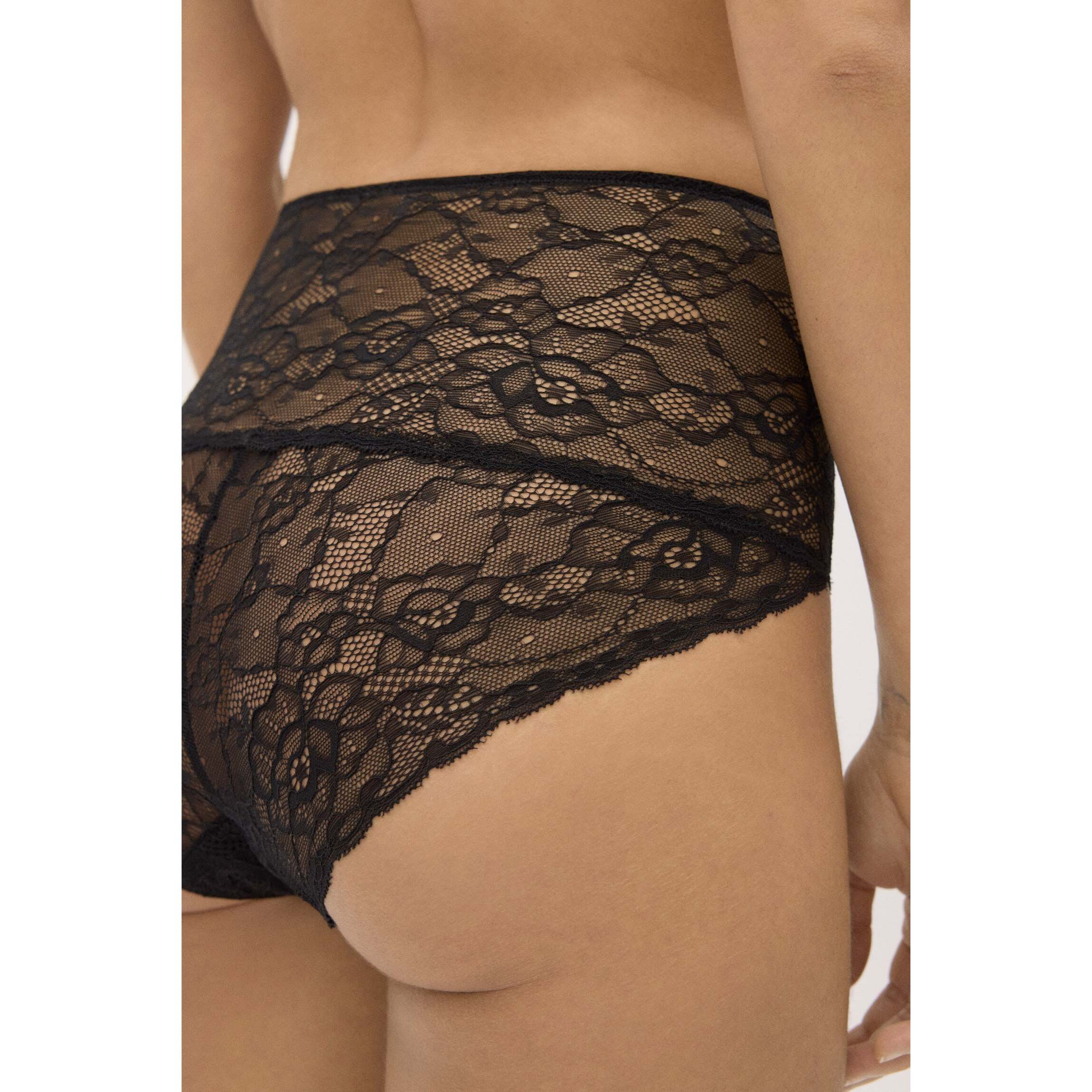 Slip a vita alta in pizzo color avorio
