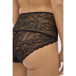 Slip a vita alta in pizzo color avorio