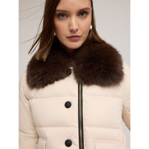 Motivi - Plumífero pesado corto con cuello alto - Blanco