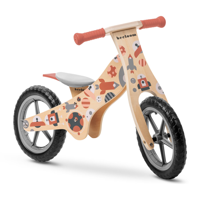 Bicicleta sin pedales COSMO BIKE bici infantil de madera diseño rojo
