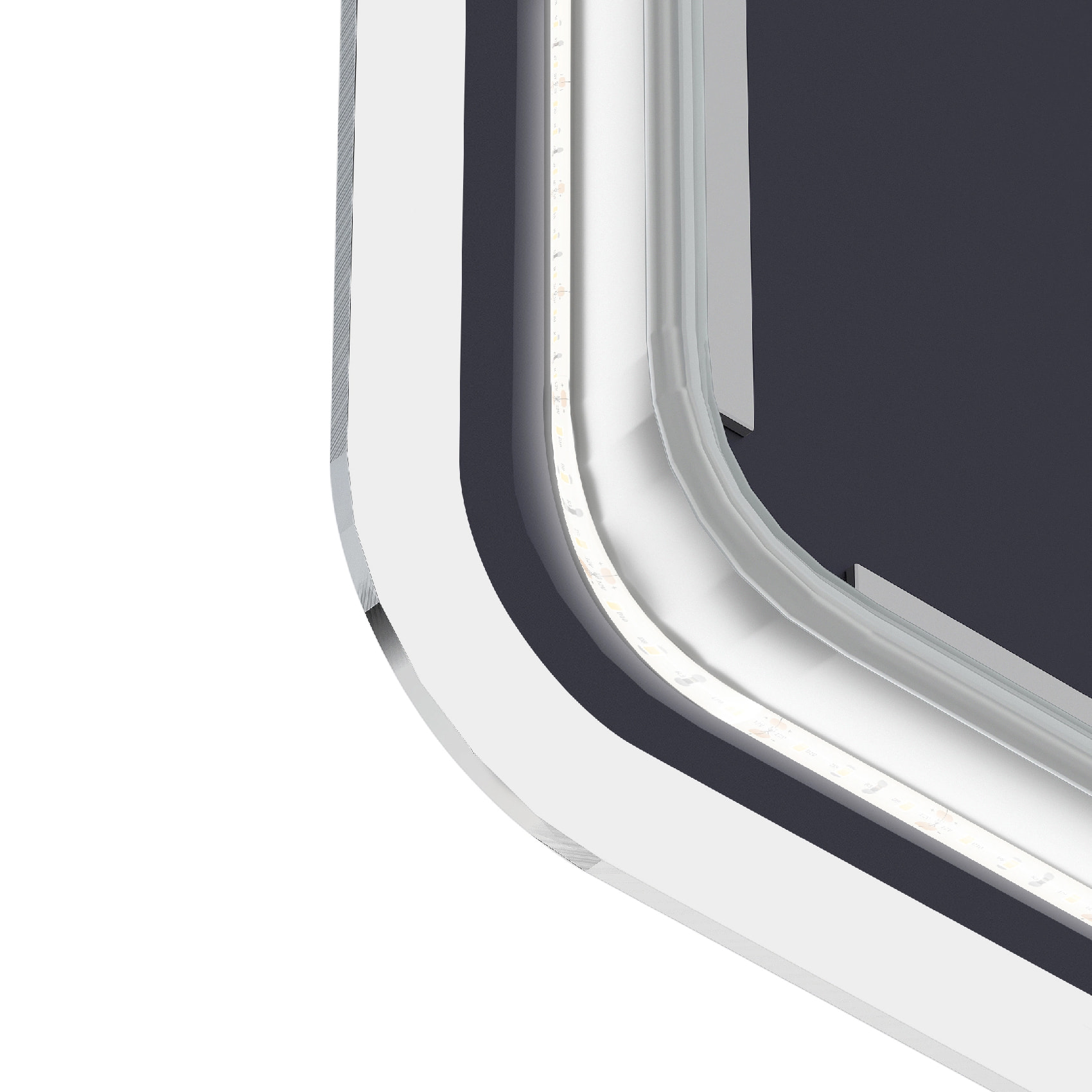 Miroir rectangulaire à leds - Blanc