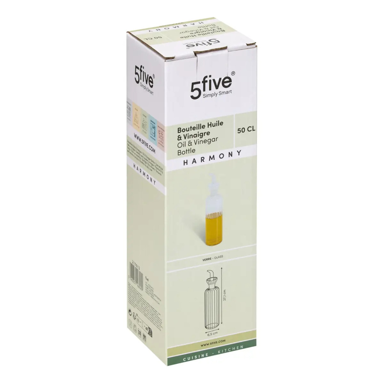 Bouteille huile 0,50L transparent