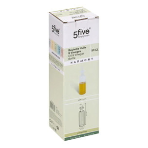 Bouteille huile 0,50L transparent