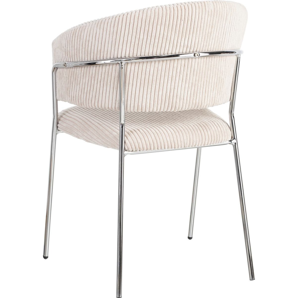 Lot de 2 chaises en velours côtelé, piètement chromé - ISYA