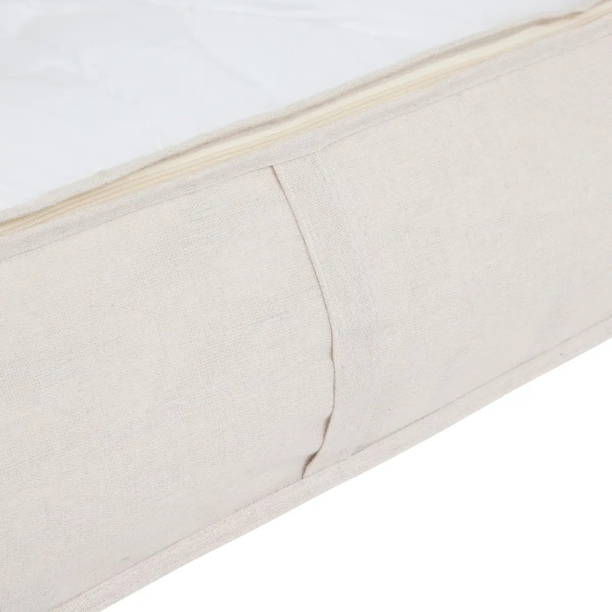Housse de rangement "Groomy" sous lit beige 100x20cm
