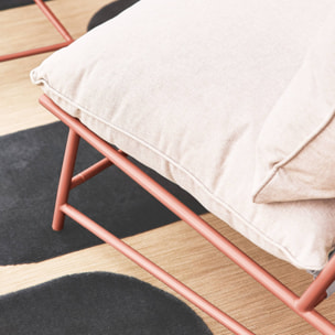 Salon de jardin acier et textilène 4 places SOFIA