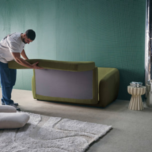 Canapé convertible 2 places tissu chenille  TWIST