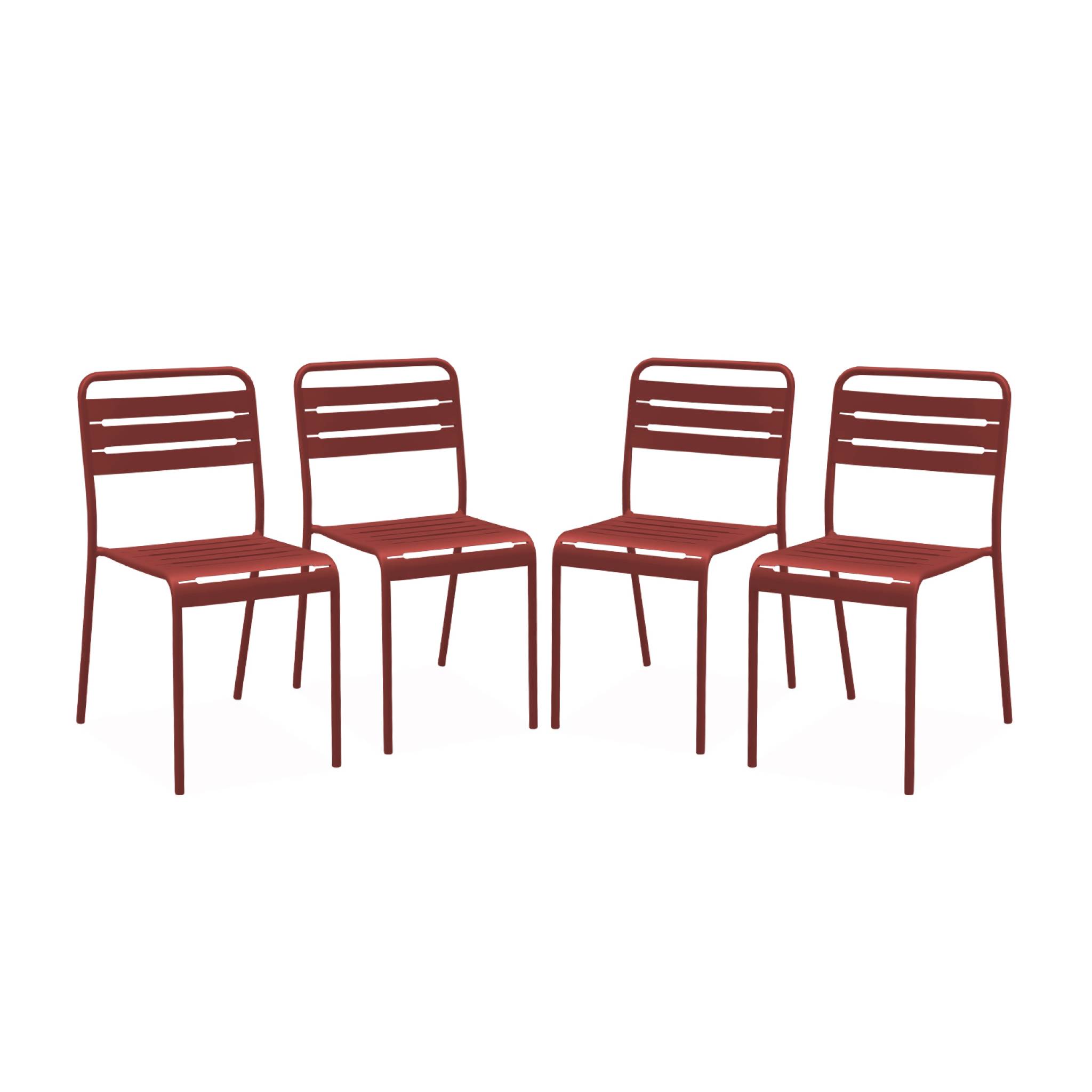 Chaise de jardin acier (lot de 4) AMÉLIA