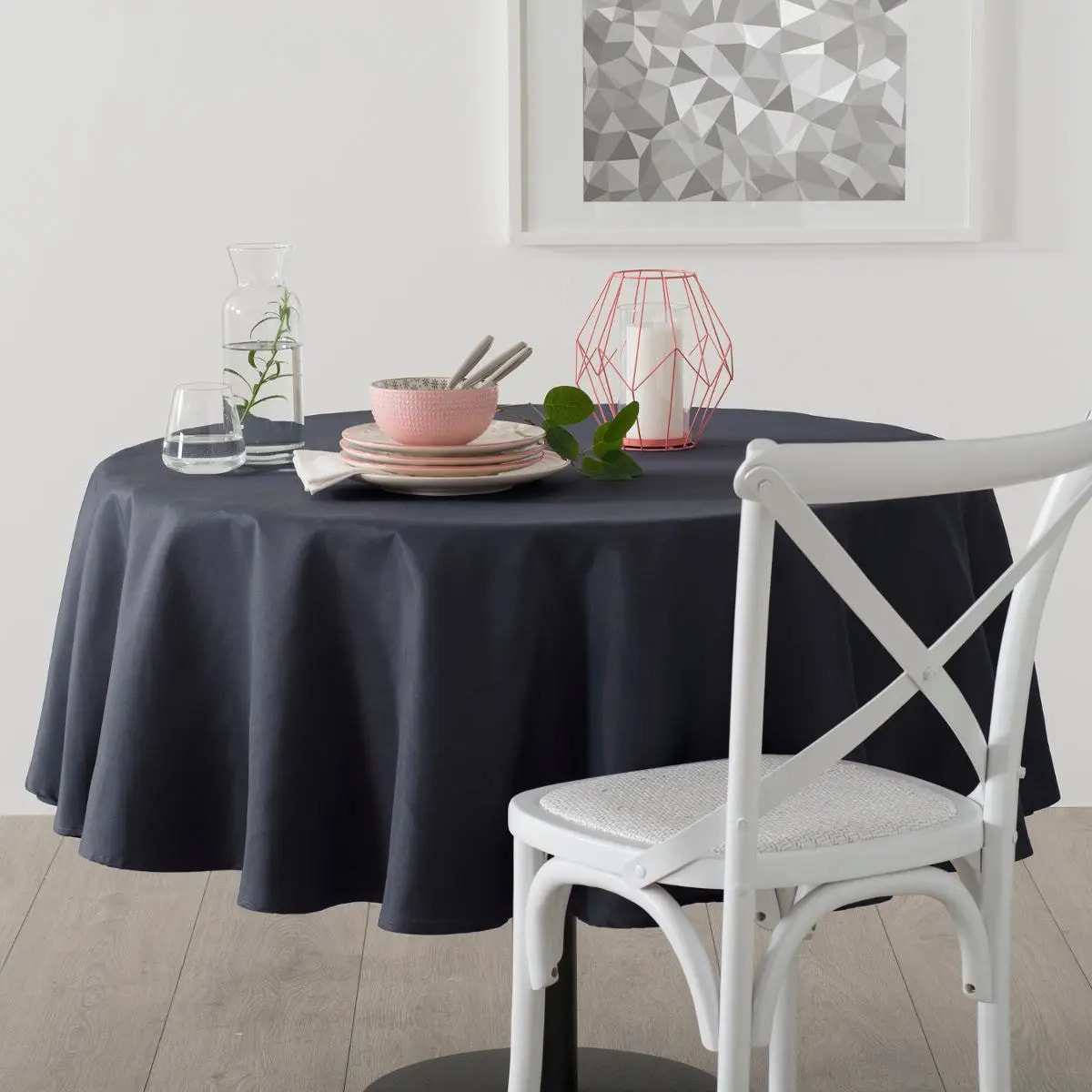 Nappe anti-tâche gris ardoise - D180 cm