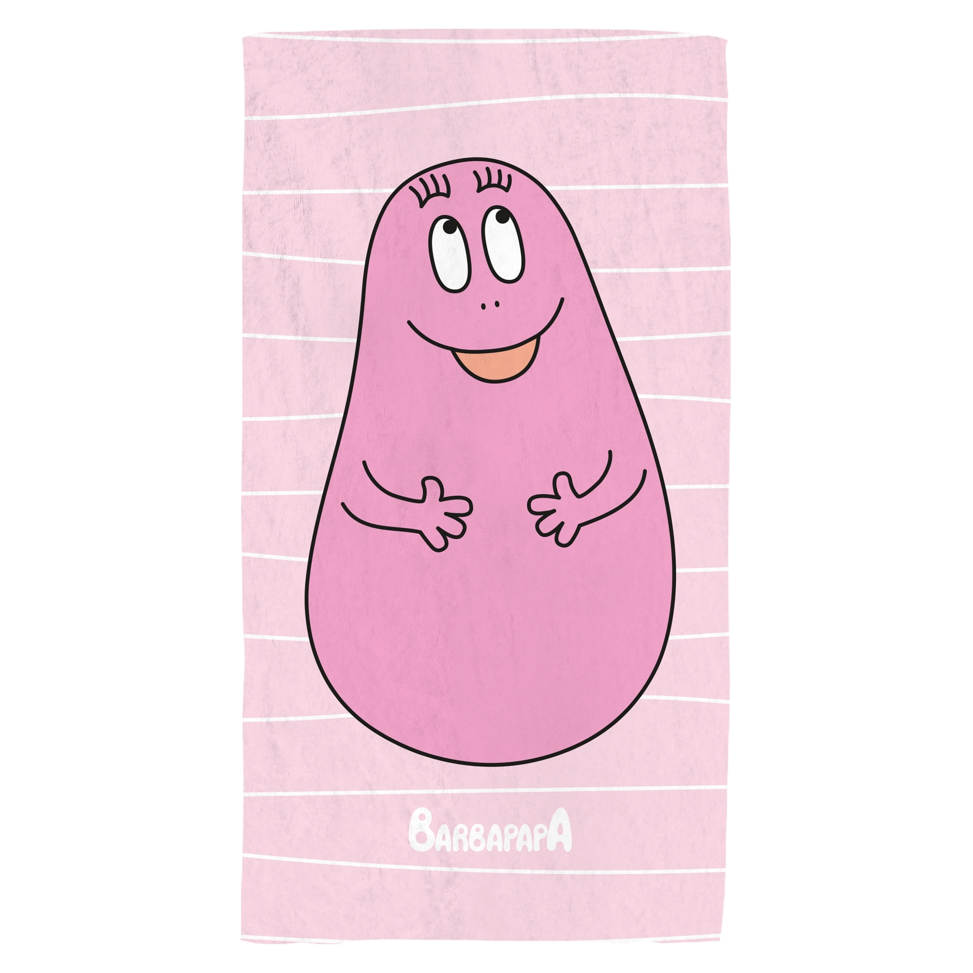 Serviette de bain et de plage imprimée 100% coton, BARBAPAPA PINK