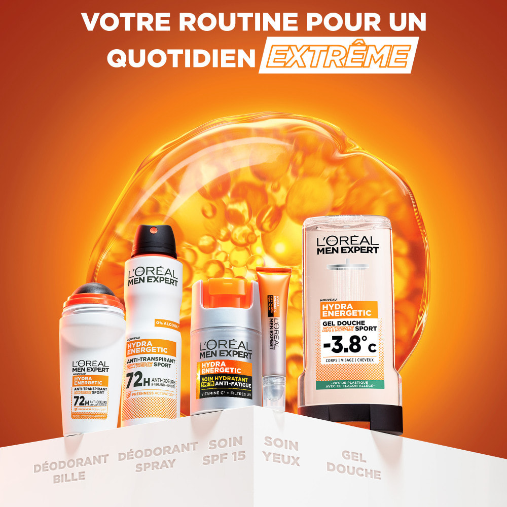 Lot de 6 - L'Oréal Paris Men Expert Hydra Energetic Déodorant Bille Anti-Transpirant Extreme Sport 50ml