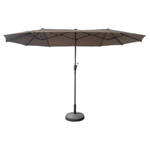 Parasol double LINAI oval - Taupe