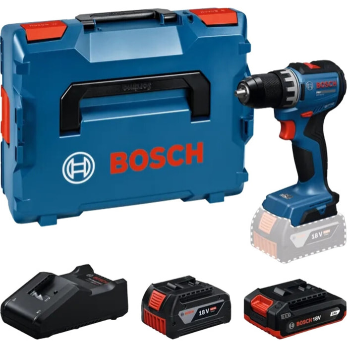 Perceuse-visseuse 18V GSR 18V-52 - BOSCH - avec 2 batteries 4Ah et 2Ah - chargeur - L-BOXX 136 - 06019S0024