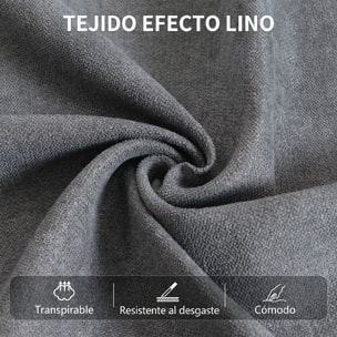 Sillón Relax Reclinable Manual, Sillón Relax Moderno, Tapizado en Tela Aspecto Lino, Reposapiés, Reposabrazos, Acolchado Grueso, Butaca Reclinable hasta 150°, Carga 120 kg, para Salón, Girs