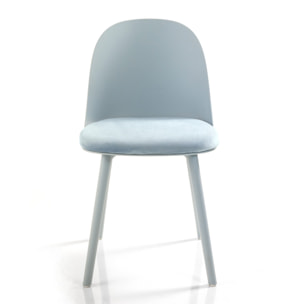 Tomasucci Lot de 4 Chaises JADE BLEU CLAIR