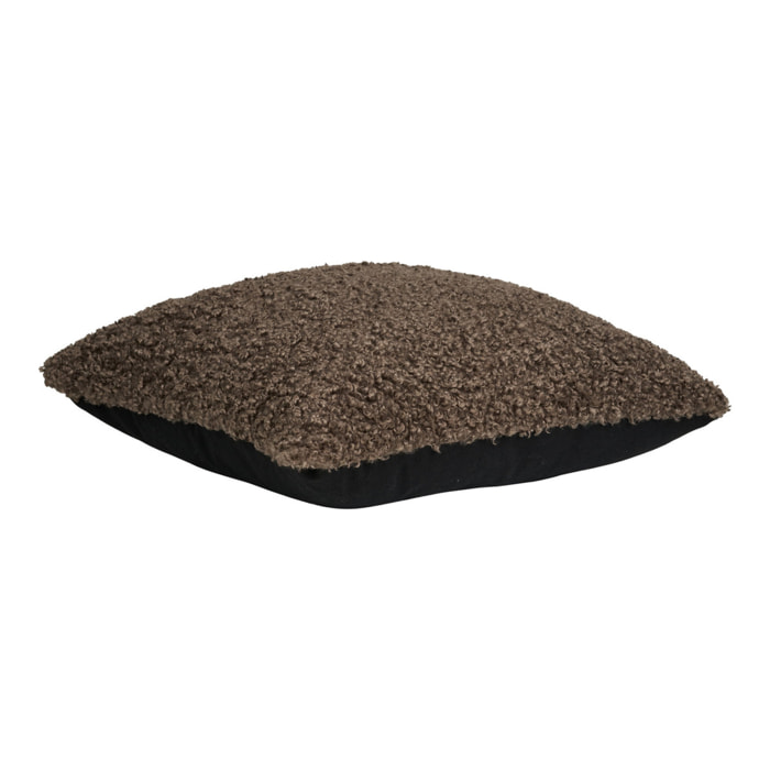Cuscino Tavira in bouclé grigio scuro 45x45 cm