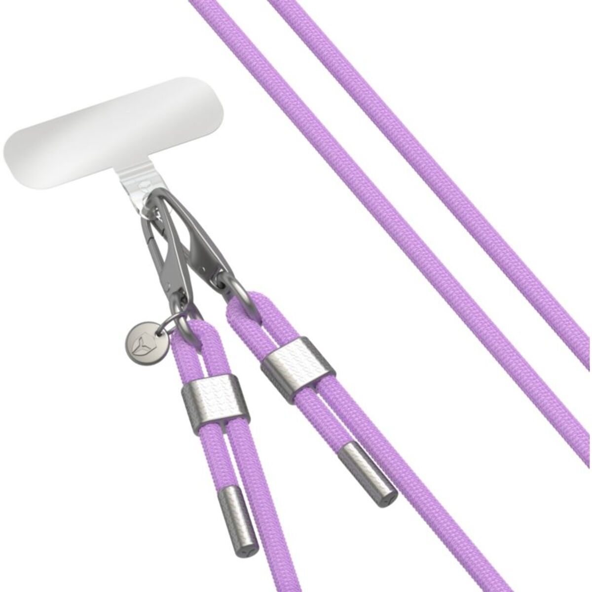 Bandoulière FORCE CASE Cordon violet détails Silver