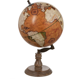 J-Line globe Sur Pied - bois - rouille/naturel - large